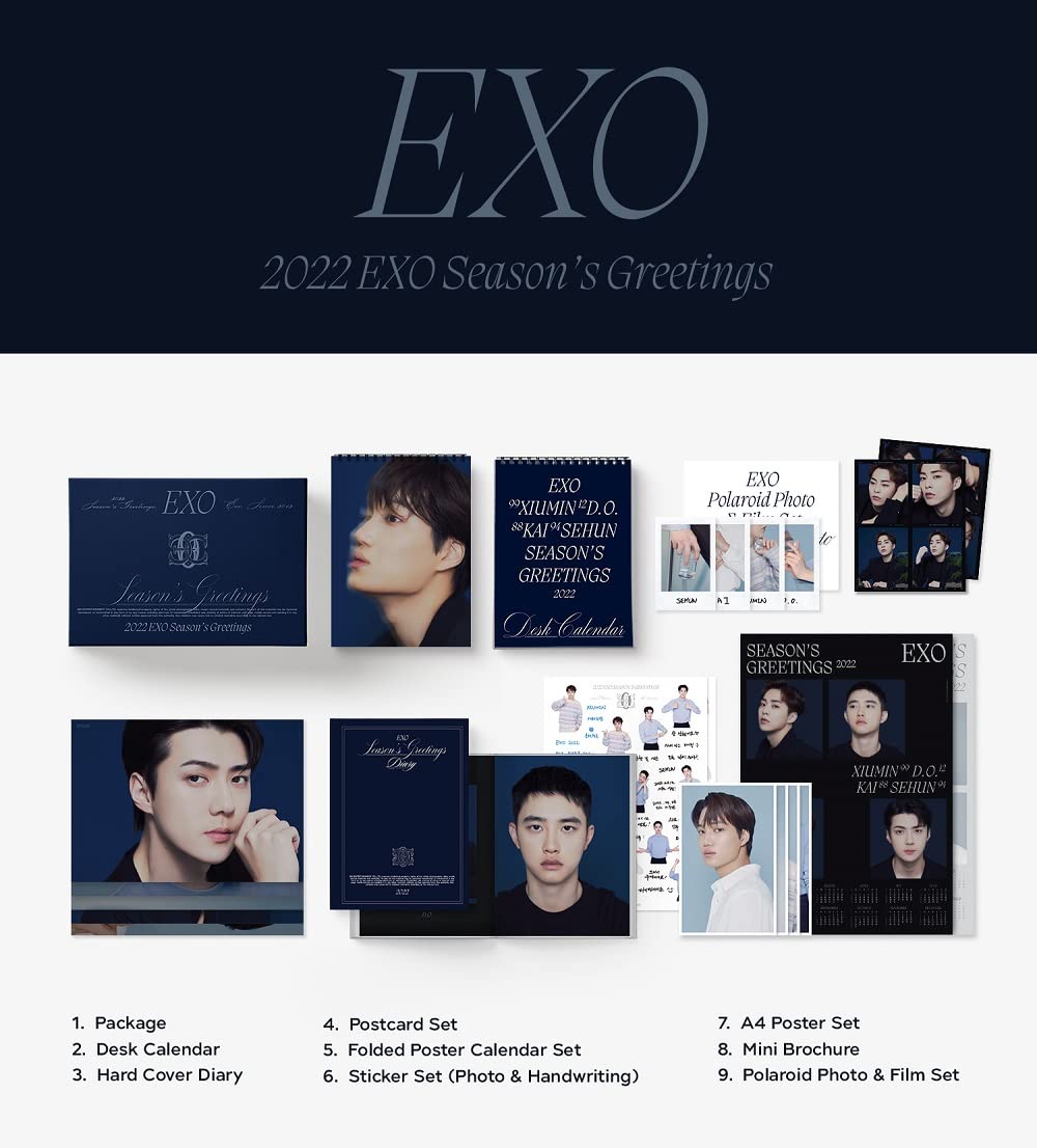 2022 SEASON’S GREETINGS EXO - 2022 EXO Season's Greetings Album+Folded Poster+